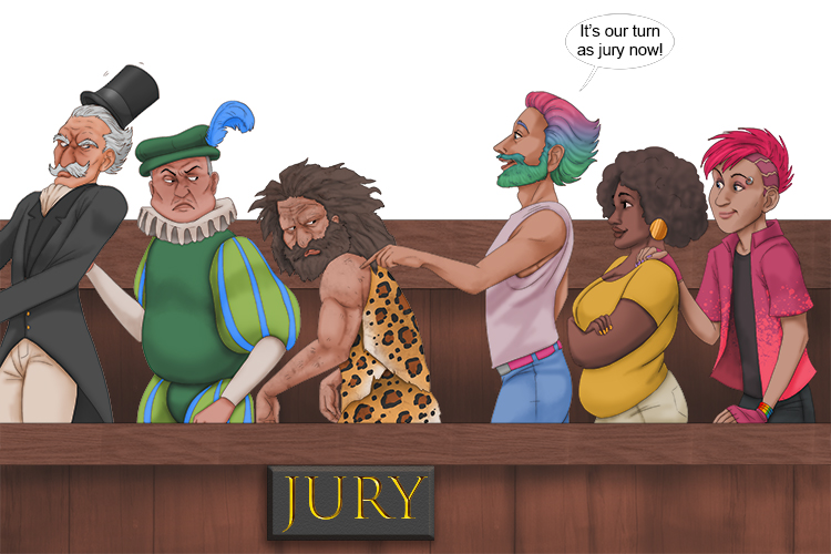 The reason they form a new jury today (Reform Judaism) is that the judge wants one that's open to progressive values and not stuck in the past. 